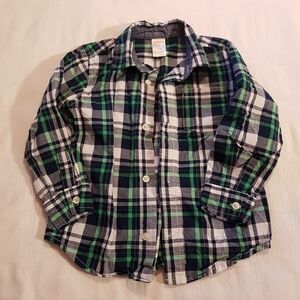 Gymboree boys size 3T button up plaid shirt